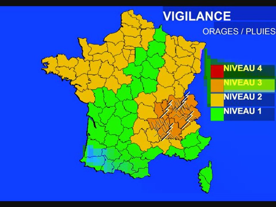 Météo 8 juillet 2011: Vigilance orages
