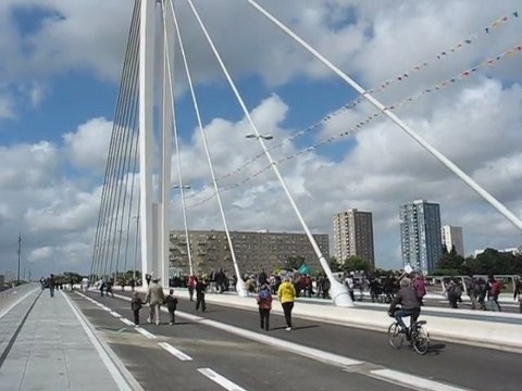 Nantes : inauguration pont Eric Tabarly