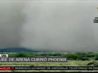 Nube de arena cubrió la ciudad de Phonex