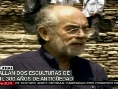 Hallan dos esculturas de mil 300 años de antigüedad