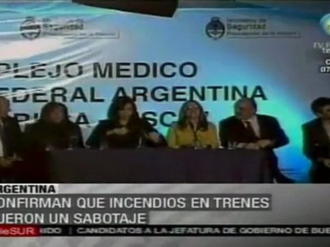 Confirman que incendios en trenes de Argentina fueron sabote