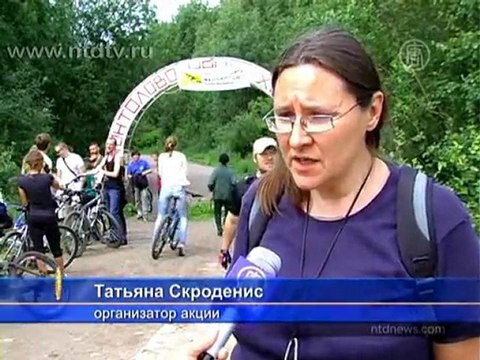 Велосипедисты выступили в защиту Юнтоловского леса