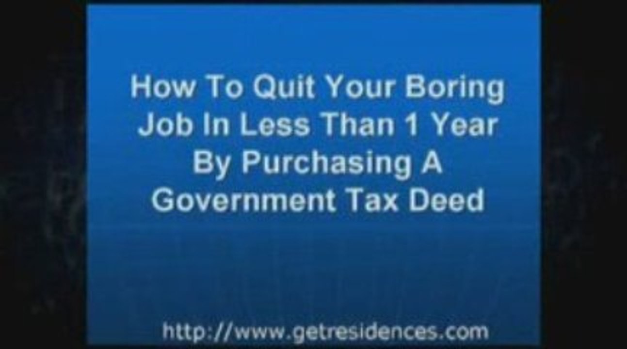 Tax Deed Sales Training