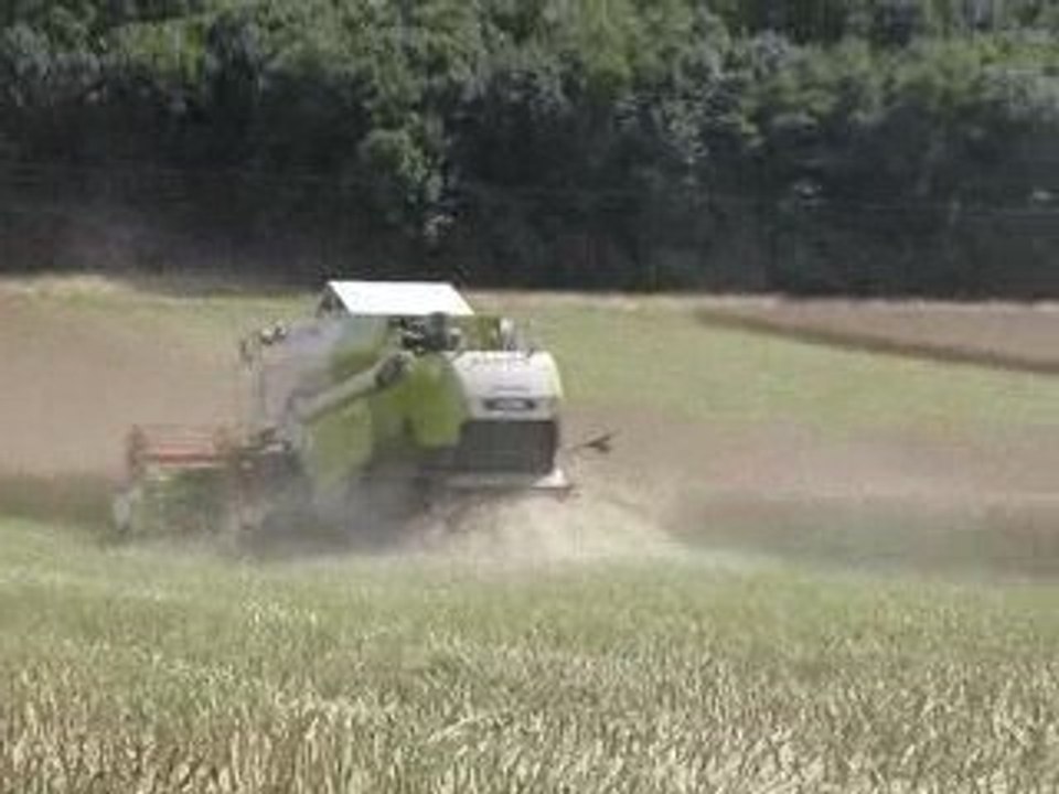 Moisson 2009 avec Claas Tucano 440 dans le colza par flo77tp