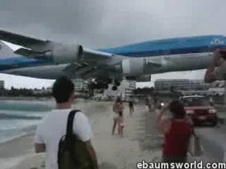 Atterissage a saint martin incroyable