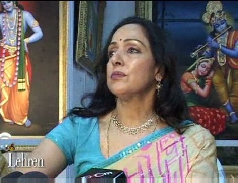 Actress Hema Malini in a painting