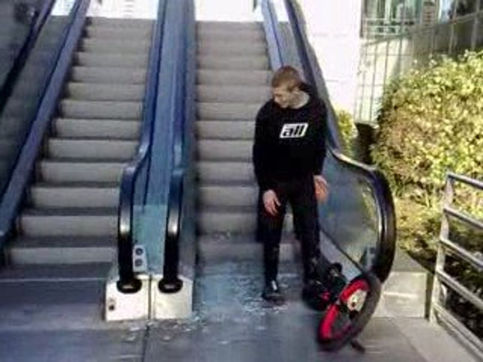 How to break an escalator.