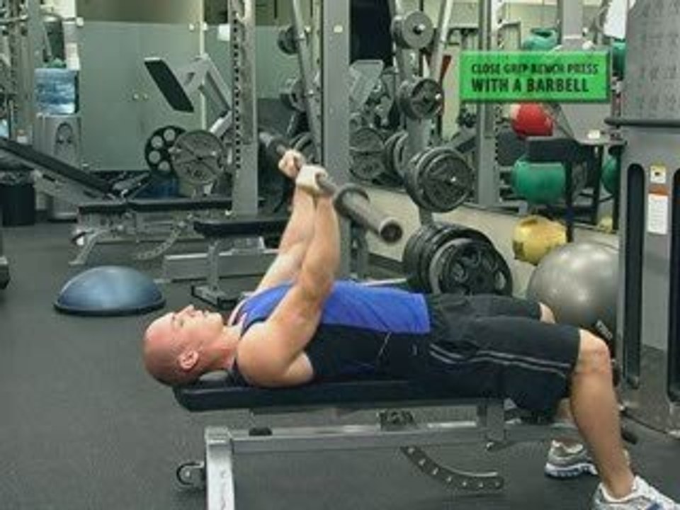 Tricep Exercises | Close Grip Bench Pressing Training