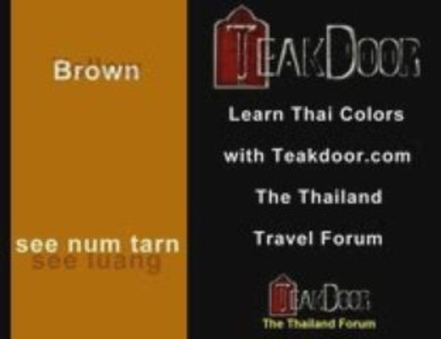 Learn Thai - Thai Colours