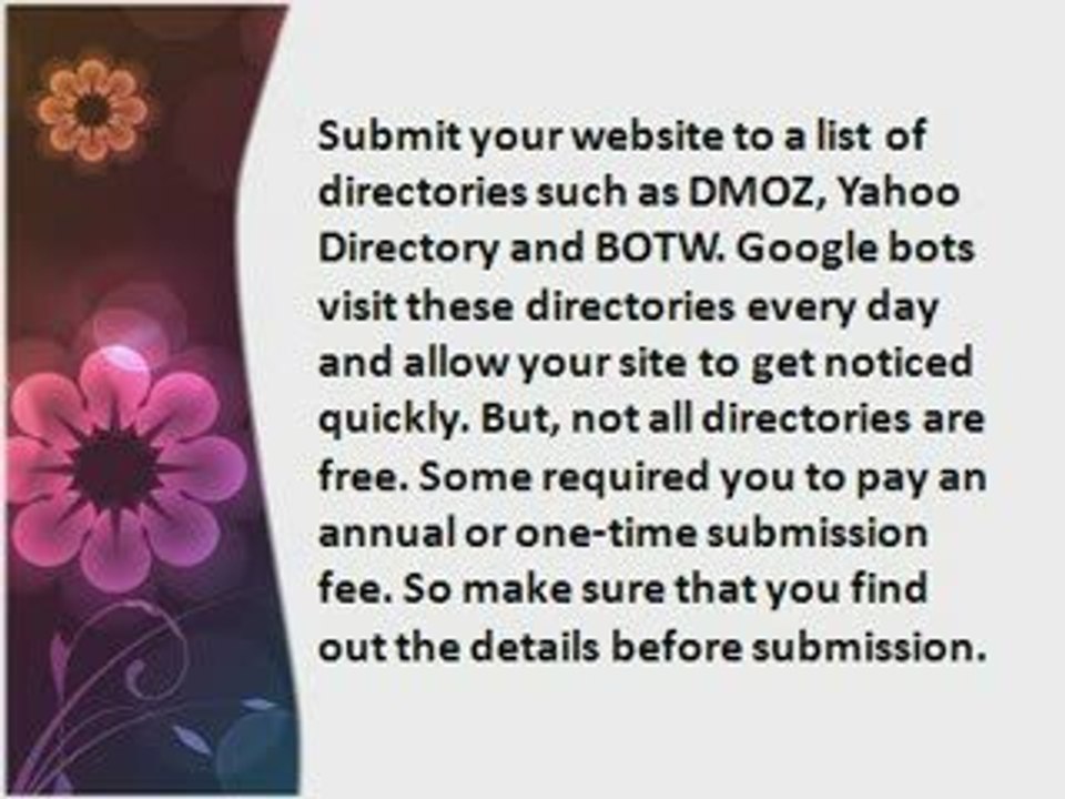 Get your website indexed in Google faster.