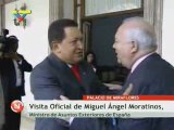 Presidente Chávez Canciller Español Miguel Ángel Moratinos