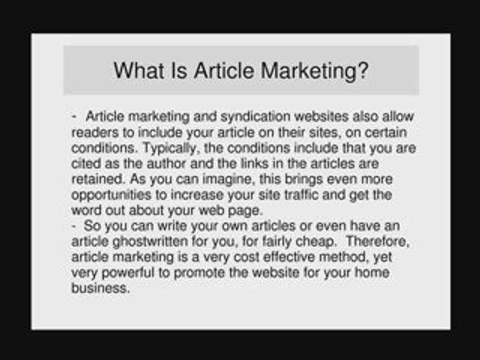 Article Marketing for Newbies