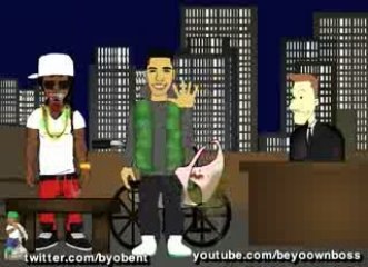 [Cartoon Parody] Drake & Lil Wayne On A Late Night Talk Show