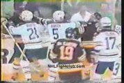 Willi Plett vs Clark Gillies Bruins vs Sabres