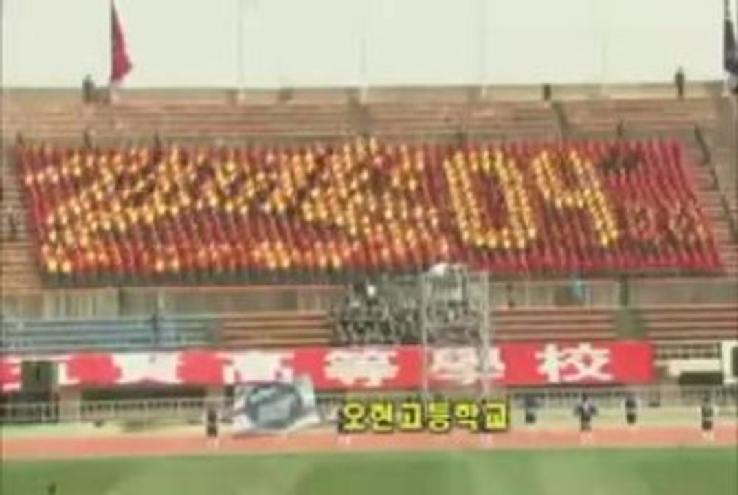 Human LCD !!!  IMPRESSIONANT!!!  stade synchronisé