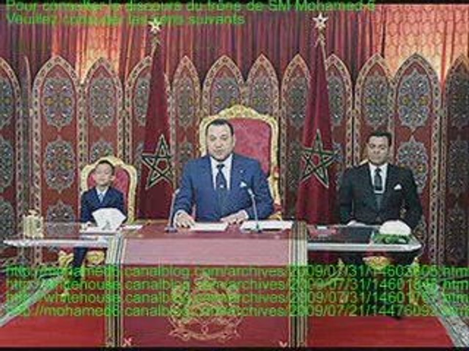 Discours de SM le Roi à l'occasion de la Fête du Trône 2009