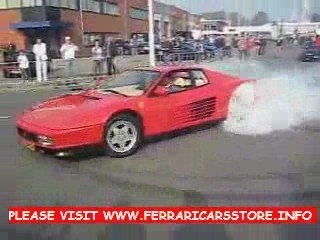 ferrari testarossa donut_burnout @ cars and coffee NL