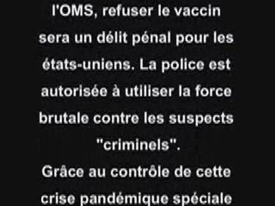 H1N1: Rôle de l'OMS