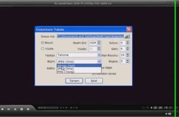 KmPlayer İle CAPS Alma