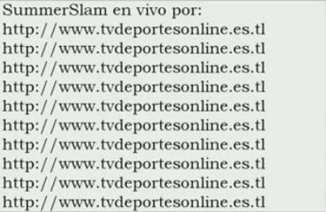 SummerSlam 2009 En Vivo y En Español