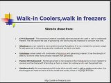 Walk in freezers