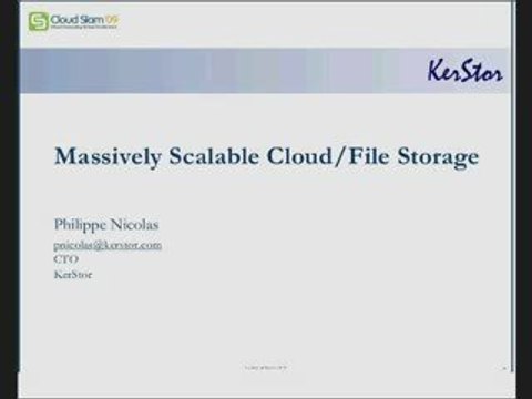Massively Scalable Cloud and File Storage