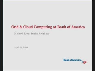 Moving Financial Grids into the Clouds?