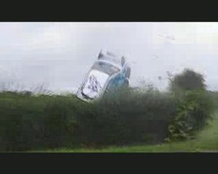 gros crash lancer mitsubishi rally avesnois 2009