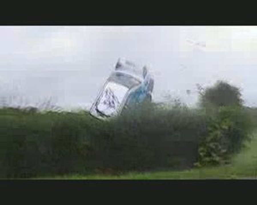 gros crash lancer mitsubishi rally avesnois 2009