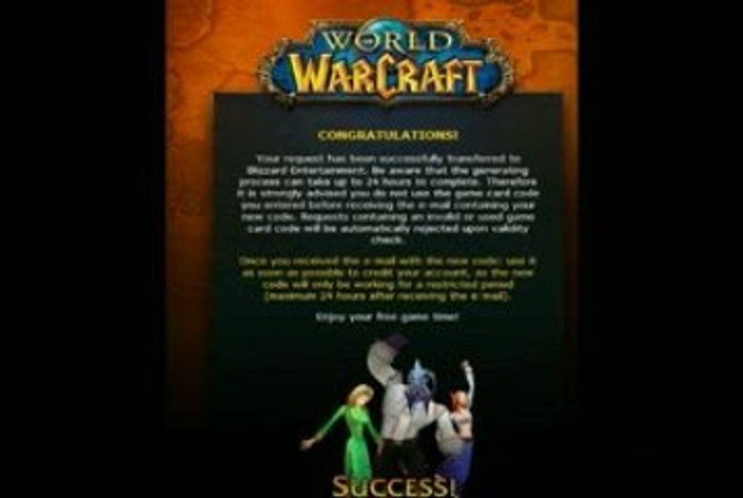 FREE WORLD OF WARCRAFT GAMECARD - BOTH EU AND US!!!!