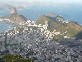 vue sur la baie de Rio depuis le christ rédempteur...