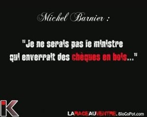 Barnier, les aides : "je n'enverrais pas de chèques en bois"