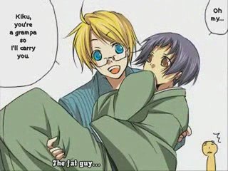 [APH] Arthur x Kiku x Alfred - The Fat Guy (subbed)