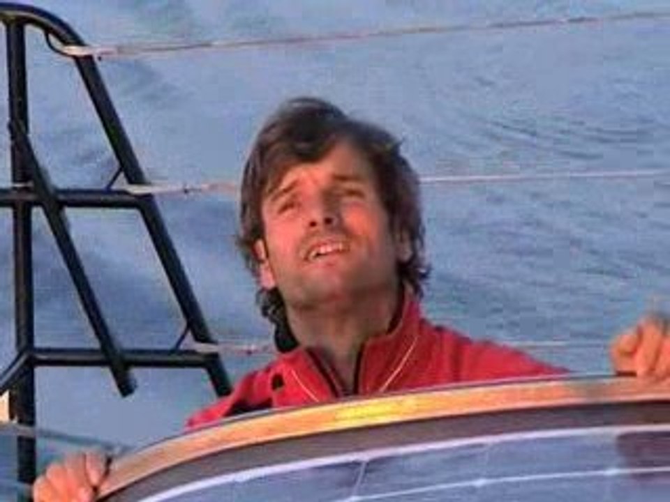 Marc Thiercelin sur son 60 pieds Imoca DCNS 1000