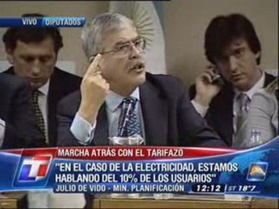 Marcha atras con el tarifazo