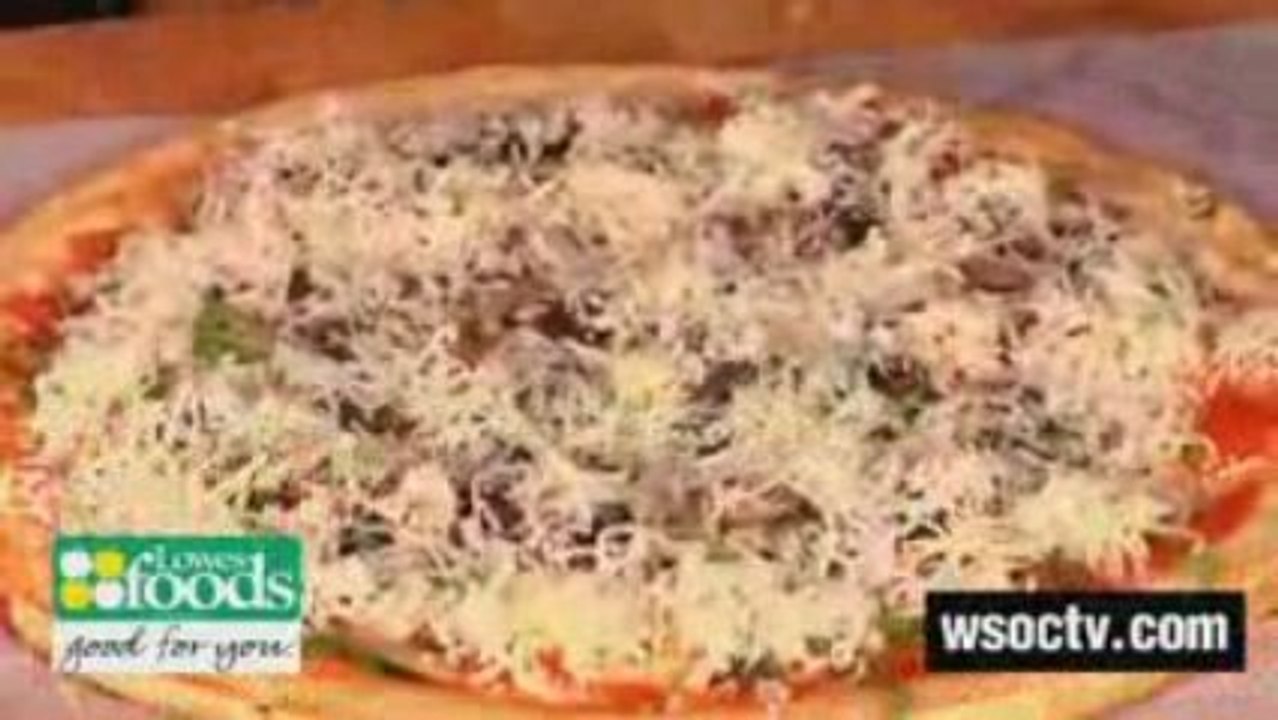 Grilled Pizza with Fresh Mushrooms and Herbs