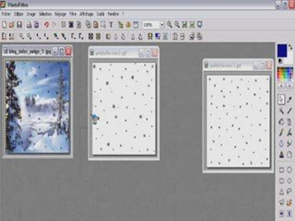 Tuto GIF animé neige