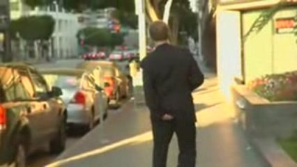 Grandma gets punched across the street by a robot. PSA