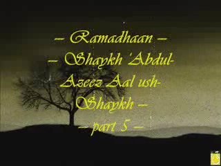 Ramadhaan -The Month of Fasting-4