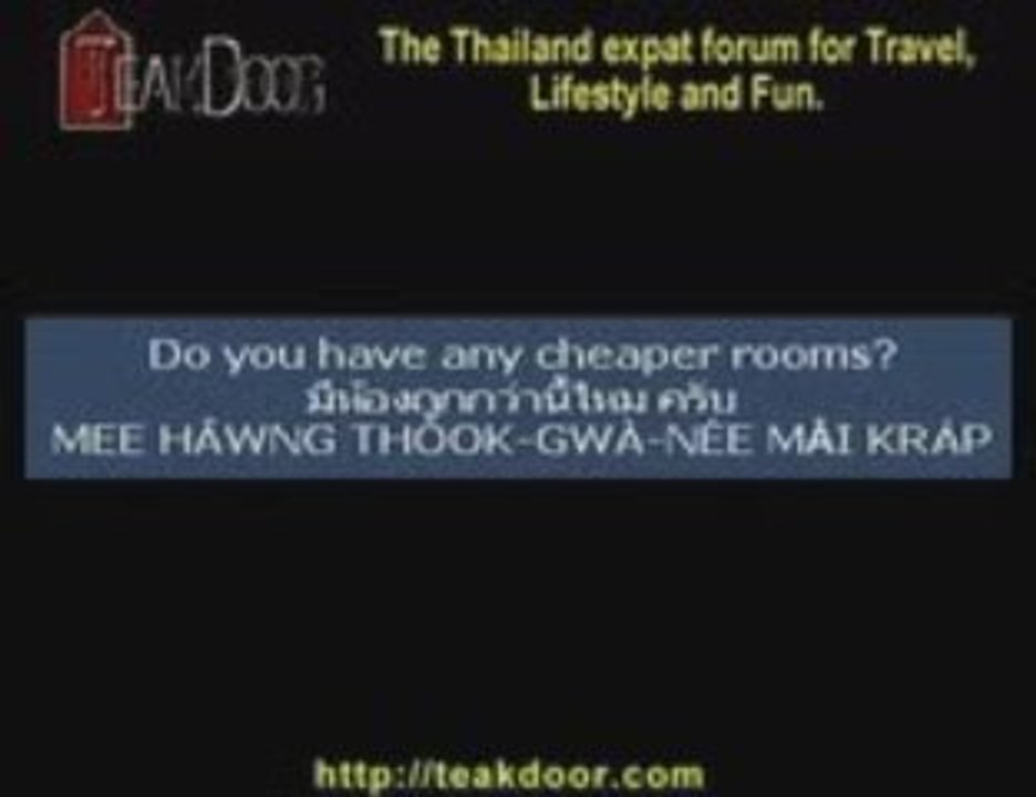 Learn Thai - Checking into a Hotel