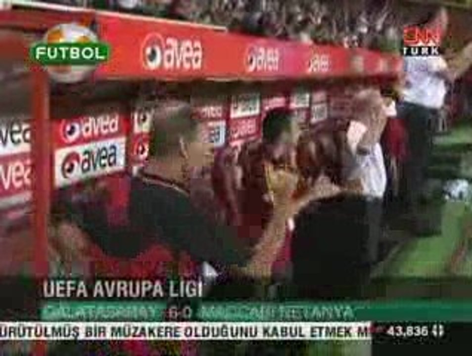 Galatasaray - Netanya 6:0 (HQ-TAM ÖZET)  UEFA CUP 2009