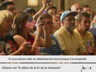 Obama voit les prémices de la fin de la récession