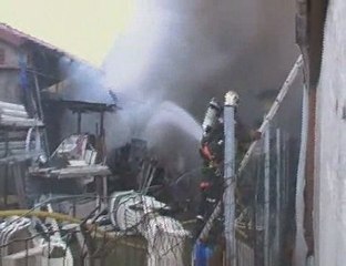 Incendie rue Danton à Escaudain