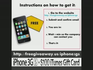 Win A Free Iphone 3GS - How, Where Guide