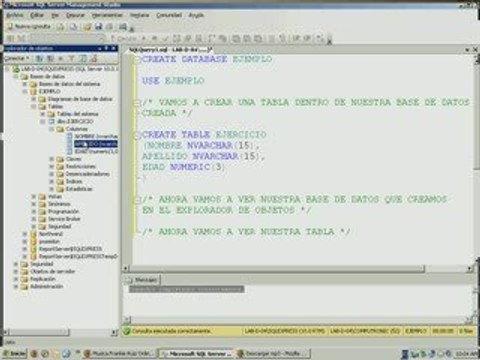 CREAR UNA BASE DE DATOS EN SQL SERVER 2005