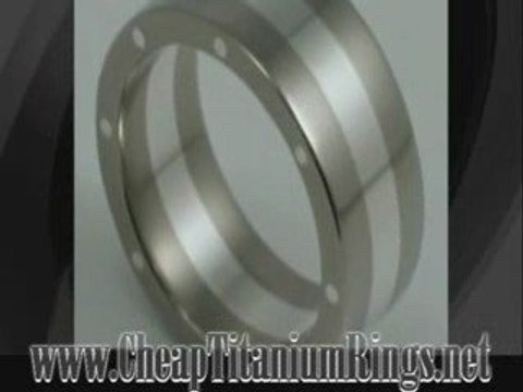 Inlay Titanium Rings - Polished Titanium Wedding Band