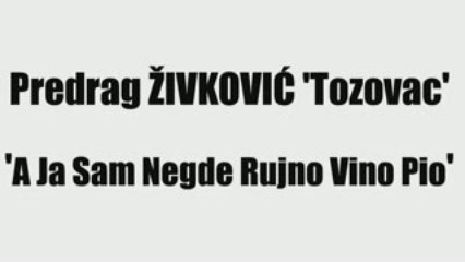 PREDRAG ŽIVKOVIĆ 'TOZOVAC' - A JA SAM NEGDE RUJNO VINO PIO