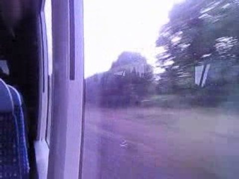 arrivée en gare de royan 04 aout 2009 au couché su soleil