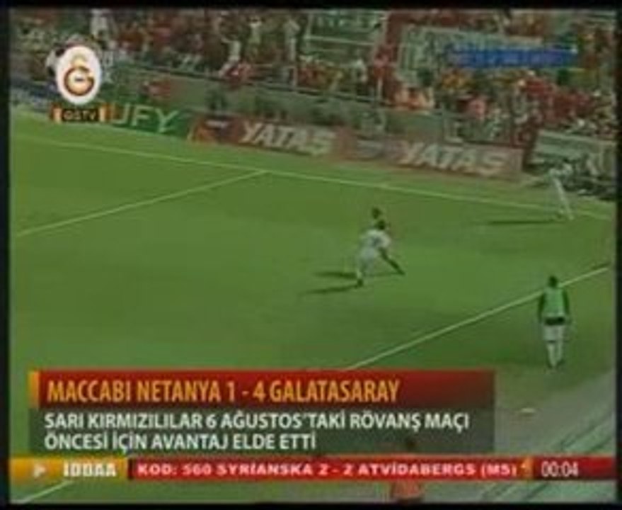 MACCABI NETANYA 1 - 4 GALATASARAY OZETI IZLEYIN GS TV
