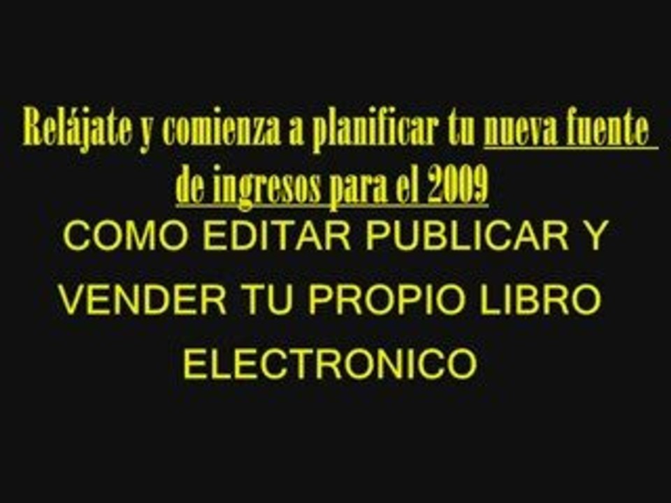 COMO EDITAR Y VENDER TU LIBRO ELECTRONICO